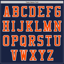 Load image into Gallery viewer, Custom Navy Orange-White Authentic Baseball Jersey
