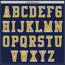 Load image into Gallery viewer, Custom Navy Old Gold-White Authentic Baseball Jersey
