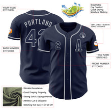 Load image into Gallery viewer, Custom Navy Gray Authentic Baseball Jersey
