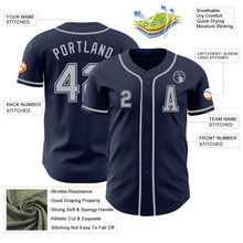 Load image into Gallery viewer, Custom Navy Gray Authentic Baseball Jersey
