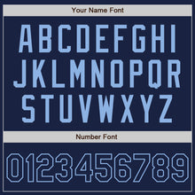 Load image into Gallery viewer, Custom Navy Light Blue Authentic Baseball Jersey
