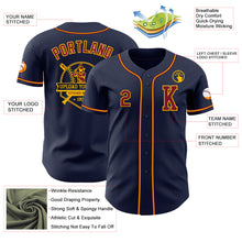Load image into Gallery viewer, Custom Navy Crimson-Gold Authentic Baseball Jersey
