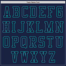 Load image into Gallery viewer, Custom Navy Teal Authentic Baseball Jersey
