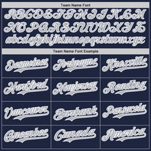 Load image into Gallery viewer, Custom Navy Gray-White Authentic Baseball Jersey
