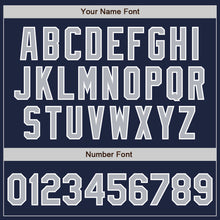 Load image into Gallery viewer, Custom Navy Gray-White Authentic Baseball Jersey
