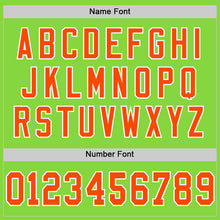Load image into Gallery viewer, Custom Neon Green Orange-White Mesh Authentic Throwback Football Jersey

