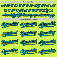 Load image into Gallery viewer, Custom Neon Green Teal-Black Authentic Throwback Baseball Jersey

