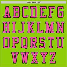 Load image into Gallery viewer, Custom Neon Green Pink-Navy Authentic Baseball Jersey
