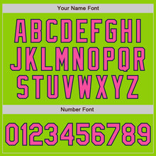 Load image into Gallery viewer, Custom Neon Green Pink-Navy Authentic Baseball Jersey
