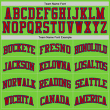 Load image into Gallery viewer, Custom Neon Green Red-Royal Authentic Basketball Jersey

