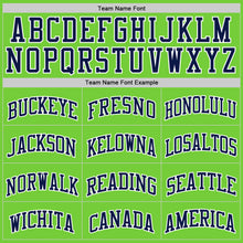 Load image into Gallery viewer, Custom Neon Green Navy-White Authentic Basketball Jersey
