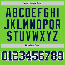 Load image into Gallery viewer, Custom Neon Green Navy-White Authentic Basketball Jersey
