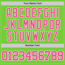Load image into Gallery viewer, Custom Neon Green Pink-White Authentic Basketball Jersey
