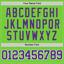 Load image into Gallery viewer, Custom Neon Green Purple-White Authentic Basketball Jersey
