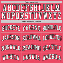 Load image into Gallery viewer, Custom Neon Pink White-Black Authentic Basketball Jersey
