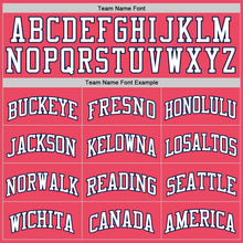 Load image into Gallery viewer, Custom Neon Pink White-Navy Authentic Basketball Jersey
