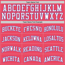 Load image into Gallery viewer, Custom Neon Pink White-Purple Authentic Basketball Jersey
