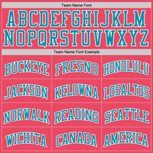 Load image into Gallery viewer, Custom Neon Pink Teal-White Authentic Basketball Jersey
