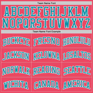 Custom Neon Pink Teal-White Authentic Basketball Jersey