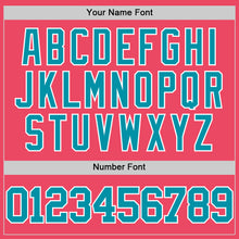 Load image into Gallery viewer, Custom Neon Pink Teal-White Authentic Basketball Jersey
