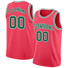 Load image into Gallery viewer, Custom Neon Pink Kelly Green-White Authentic Basketball Jersey
