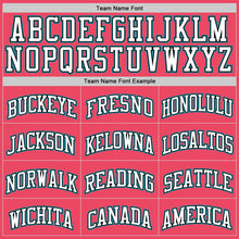 Load image into Gallery viewer, Custom Neon Pink White Black-Teal Authentic Basketball Jersey
