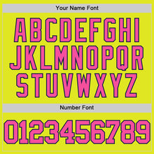 Load image into Gallery viewer, Custom Neon Yellow Pink-Navy Authentic Basketball Jersey
