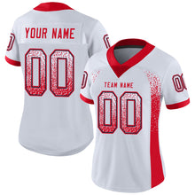 Load image into Gallery viewer, Custom White Scarlet-Navy Drift Fashion Football Jersey
