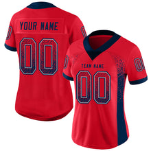 Load image into Gallery viewer, Custom Scarlet Navy-Gray Drift Fashion Football Jersey
