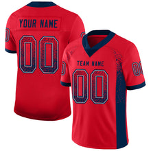 Load image into Gallery viewer, Custom Scarlet Navy-Gray Drift Fashion Football Jersey
