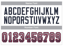 Load image into Gallery viewer, Custom Light Gray Navy-Scarlet Drift Fashion Football Jersey
