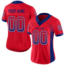 Load image into Gallery viewer, Custom Scarlet Royal-White Drift Fashion Football Jersey
