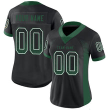 Load image into Gallery viewer, Custom Black Grass Green-White Drift Fashion Football Jersey
