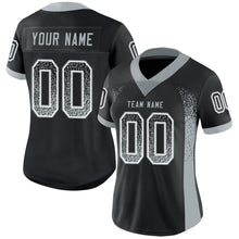 Load image into Gallery viewer, Custom Black Silver-White Drift Fashion Football Jersey
