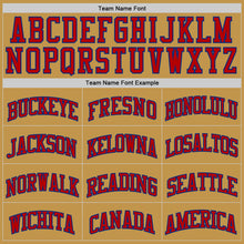 Load image into Gallery viewer, Custom Old Gold Red-Royal Authentic Basketball Jersey
