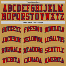 Load image into Gallery viewer, Custom Old Gold Red-Navy Authentic Basketball Jersey
