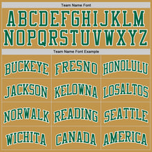 Load image into Gallery viewer, Custom Old Gold Kelly Green-White Authentic Basketball Jersey
