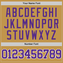 Load image into Gallery viewer, Custom Old Gold Purple-White Authentic Basketball Jersey
