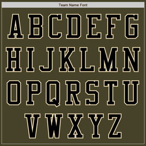 Custom Olive Black-Cream Authentic Salute To Service Baseball Jersey