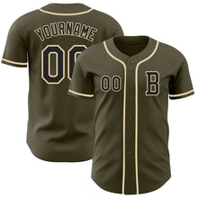 Load image into Gallery viewer, Custom Olive Black-Cream Authentic Salute To Service Baseball Jersey
