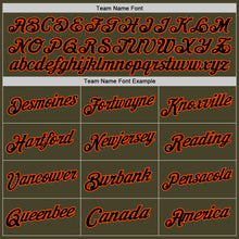 Load image into Gallery viewer, Custom Olive Black-Orange Authentic Throwback Salute To Service Basketball Jersey
