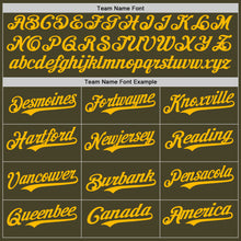 Load image into Gallery viewer, Custom Olive Gold Authentic Salute To Service Baseball Jersey
