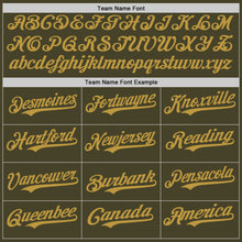 Load image into Gallery viewer, Custom Olive Old Gold Authentic Salute To Service Baseball Jersey

