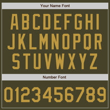 Load image into Gallery viewer, Custom Olive Old Gold Authentic Salute To Service Baseball Jersey
