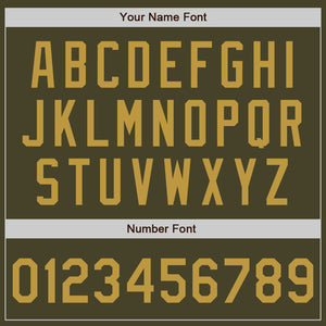 Custom Olive Old Gold Authentic Salute To Service Baseball Jersey