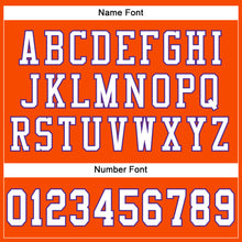 Load image into Gallery viewer, Custom Orange White-Purple Mesh Authentic Football Jersey
