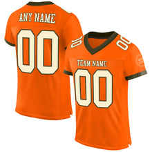 Load image into Gallery viewer, Custom Orange Cream-Olive Mesh Authentic Football Jersey
