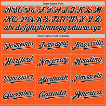 Load image into Gallery viewer, Custom Orange Black-White Mesh Authentic Throwback Baseball Jersey
