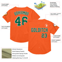 Load image into Gallery viewer, Custom Orange Kelly Green-White Mesh Authentic Throwback Baseball Jersey
