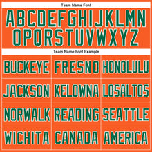 Load image into Gallery viewer, Custom Orange Kelly Green-White Mesh Authentic Throwback Baseball Jersey
